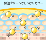 保湿クリームでしっかりカバー