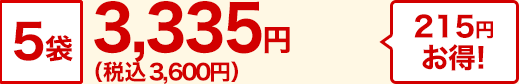 5 3,335~(ō3,600~) 215~I