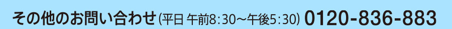 ̑̂⍇i ߑO8F30`ߌ5F30j0120-836-883