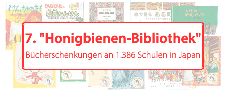 7. Honigbienen-Bibliothek Bücherschenkungen an 1.386 Schulen in Japan