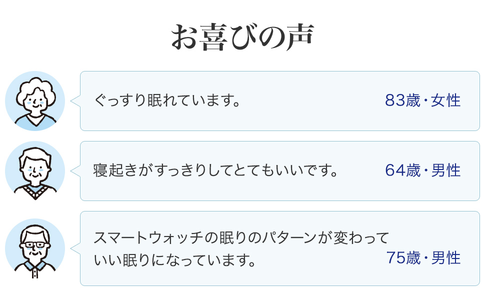 お喜びの声