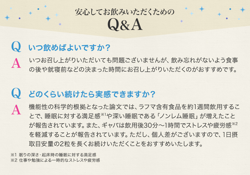 安心してお飲み頂くためのQ&A