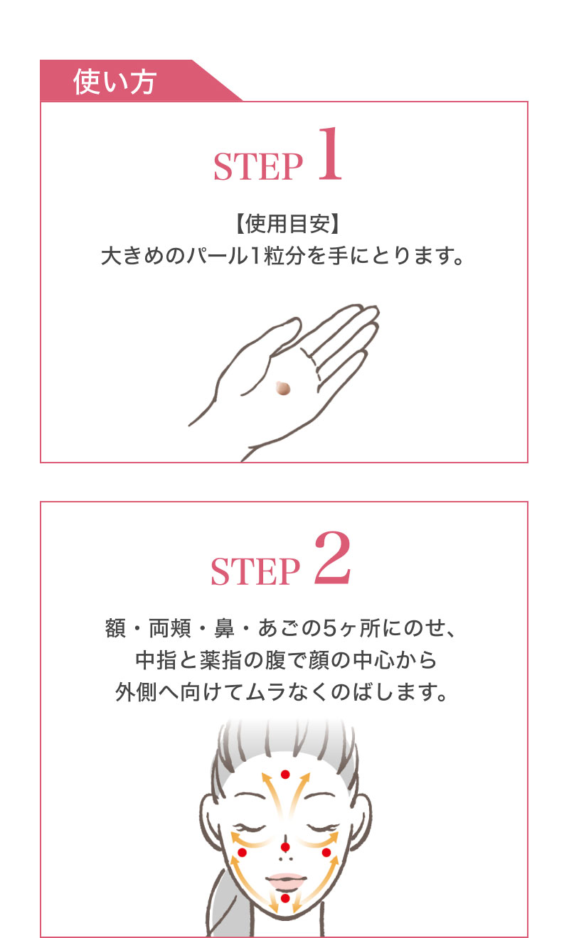 �g���� STEP 1 �y�g�p�ڈ��z �傫�߂̃p�[��1��������ɂƂ�܂��BSTEP 2 �z�E���j�E�@�E������5�����ɂ̂��A���w�Ɩ�w�̕��Ŋ�̒��S����O���֌����ă����Ȃ��̂΂��܂��B