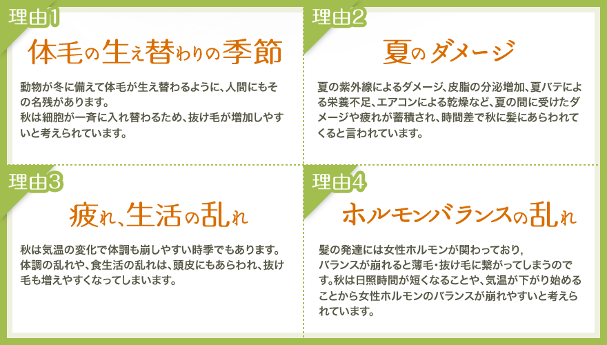 秋は抜け毛が多くなる 健康な髪や頭皮を保つ意外な対策 山田養蜂場