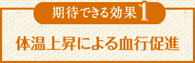 期待できる効果1 体温上昇による血行促進