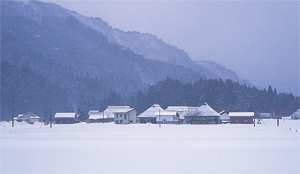 鍾馗祭の終わった翌々日、平瀬集落は久しぶりの大雪に包まれた