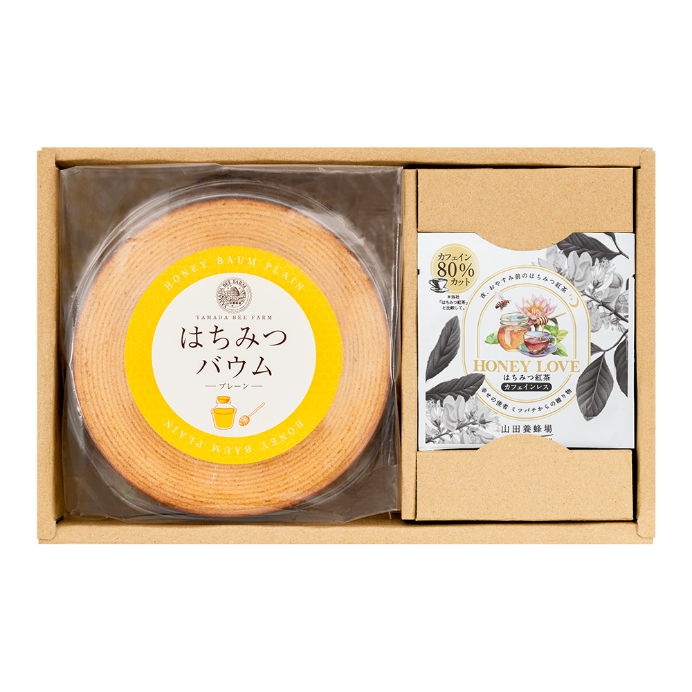 はちみつ紅茶(カフェインレス)とバウムのセット