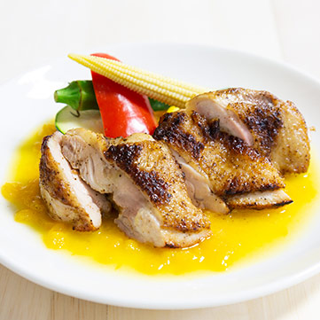 鶏肉のスパイス焼き オレンジソース