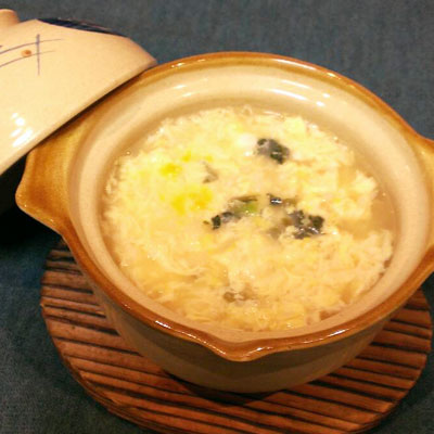 「れんげ米」「ゆずぽん酢」を使った雑炊