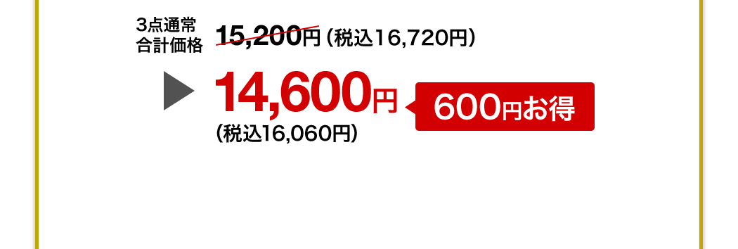 3_ʏ퍇vi 15,200~iō16,720~j14,600~iō16,060~j600~