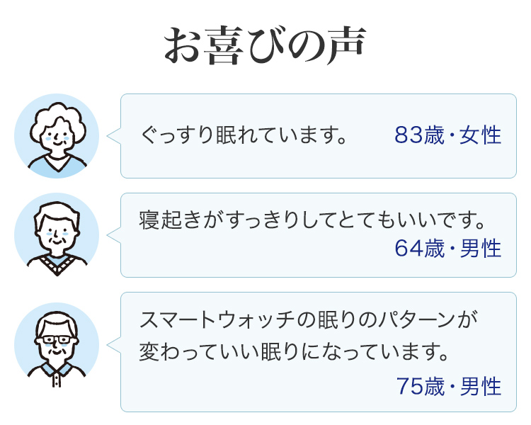 お喜びの声