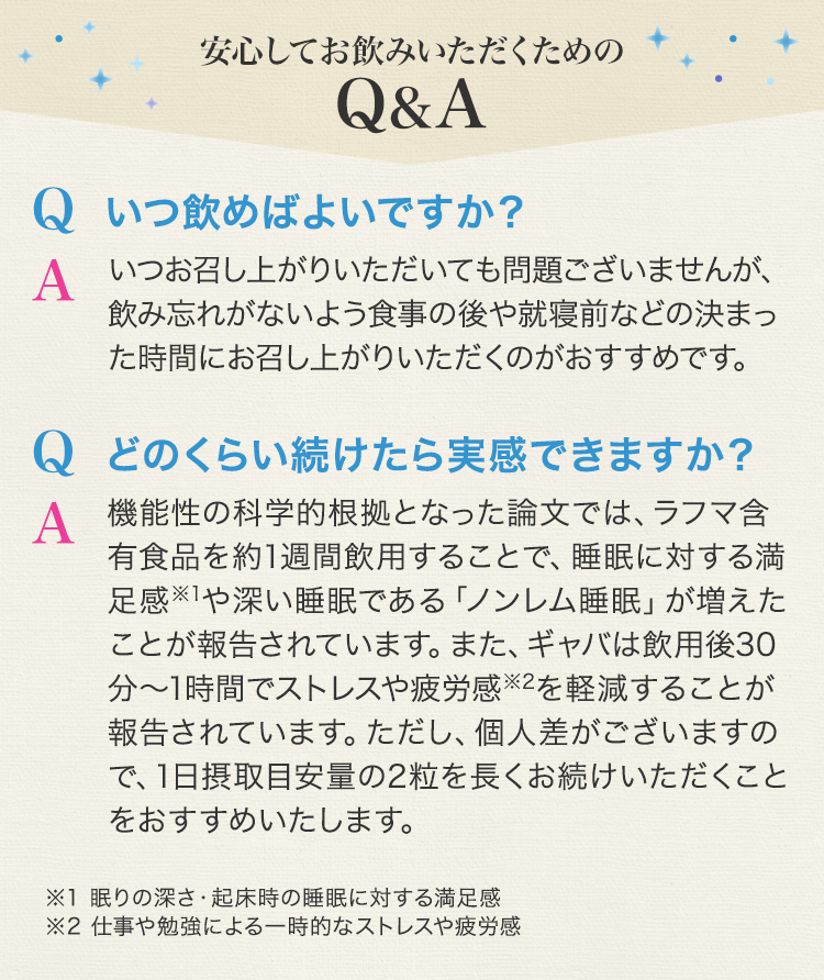 安心してお飲み頂くためのQ&A