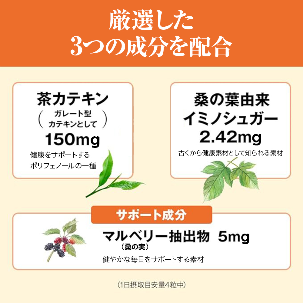 厳選した3つの成分を配合
