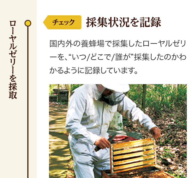 採集状況を記録