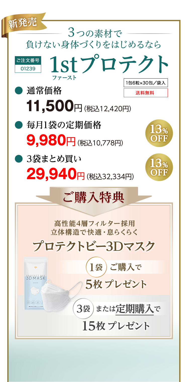 新商品1stプロテクト 2ndプロテクト | 山田養蜂場