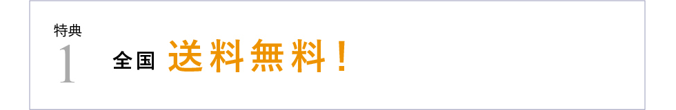 特典1 全国 送料無料!